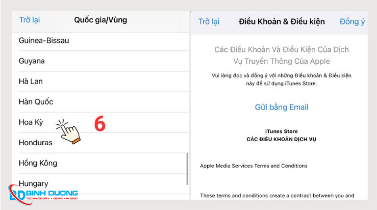 Chọn quốc gia bạn muốn chuyển
