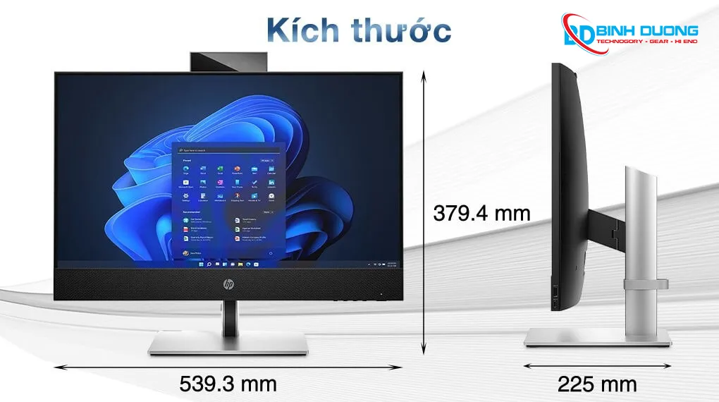 HP ProOne 440 G9 AIO, Intel Core i3 13100T, 8GB DDR 4 3200, SSD 256GB, 23.8 inch FHD Non-Touch, USB Mouse và Keyboard, W11H, 1Y 