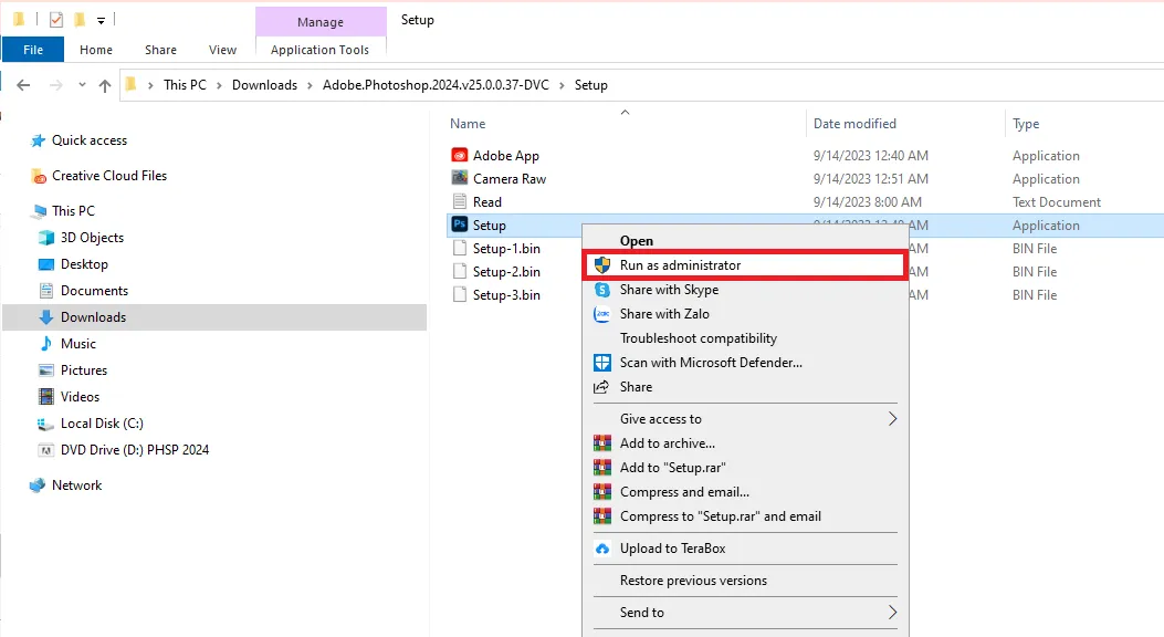 Hướng dẫn tải và cài đặt Adobe Photoshop 2024 