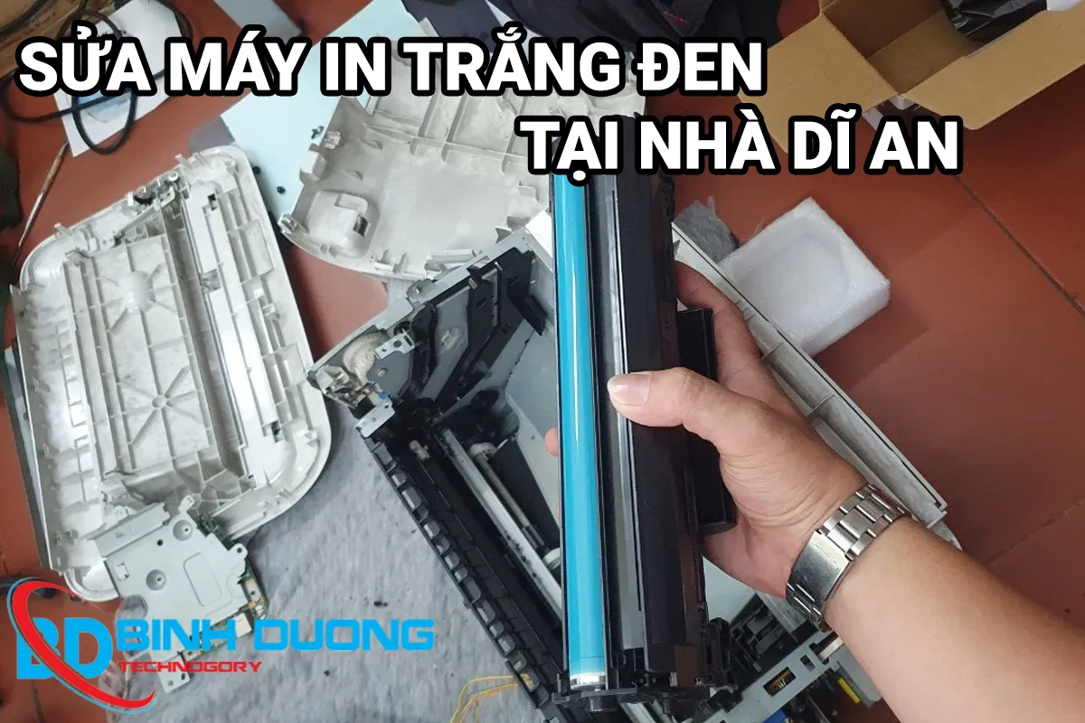 sửa máy in trắng đen tại nhà dĩ an
