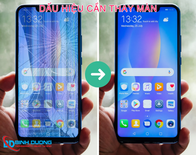 Dấu hiệu cần thay màn hình Huawei Nova 3e