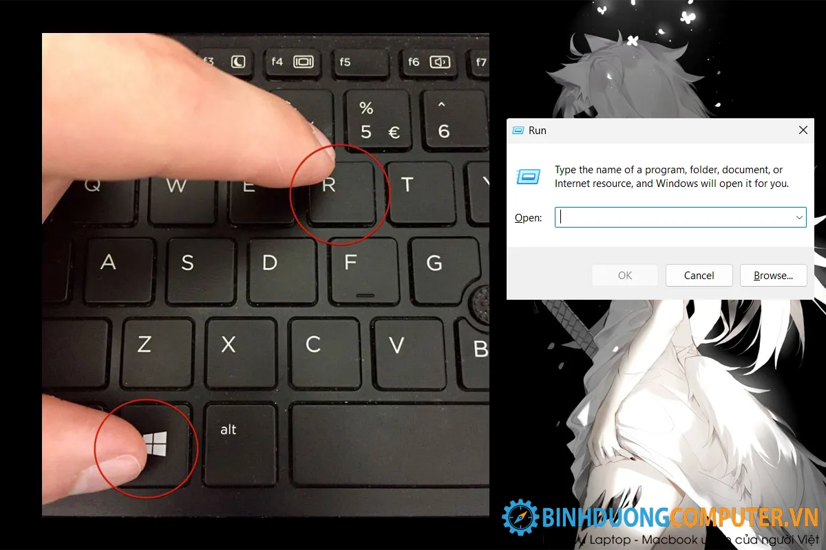 Mở lệnh RUN để tiếp tục dọn rác trên hệ thống nhằm làm mượt máy