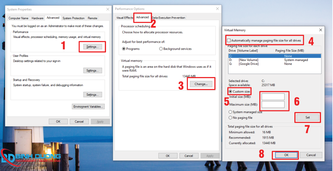 Tăng RAM ảo cho máy