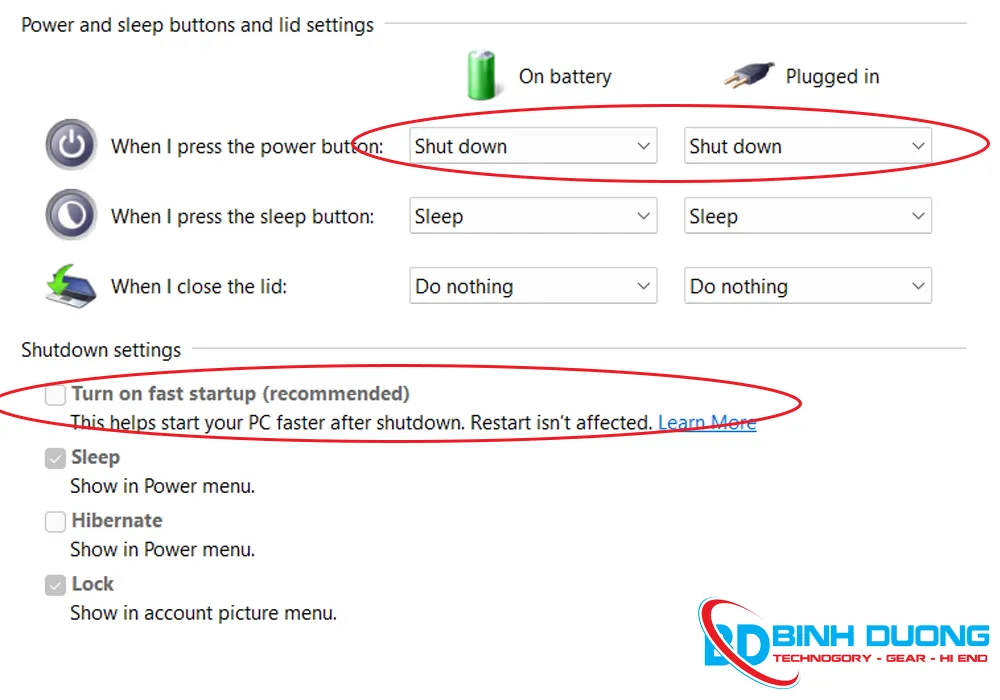 cách tắt máy trên windows 10 11 không bị khởi động lại