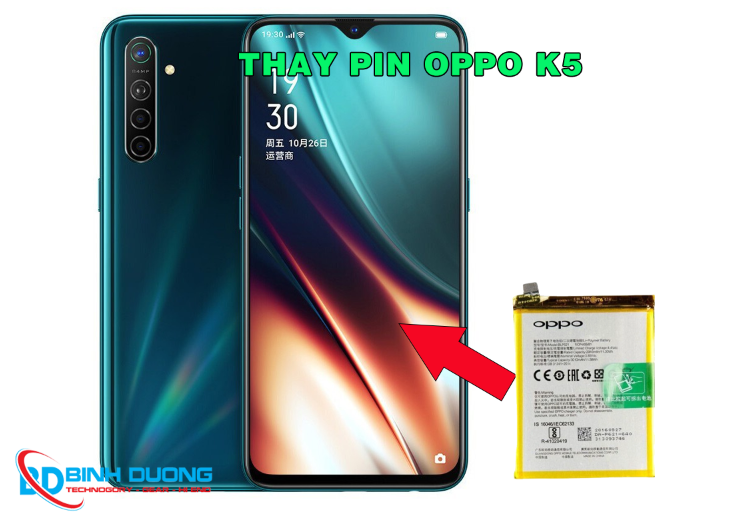 Thay pin Oppo K5
