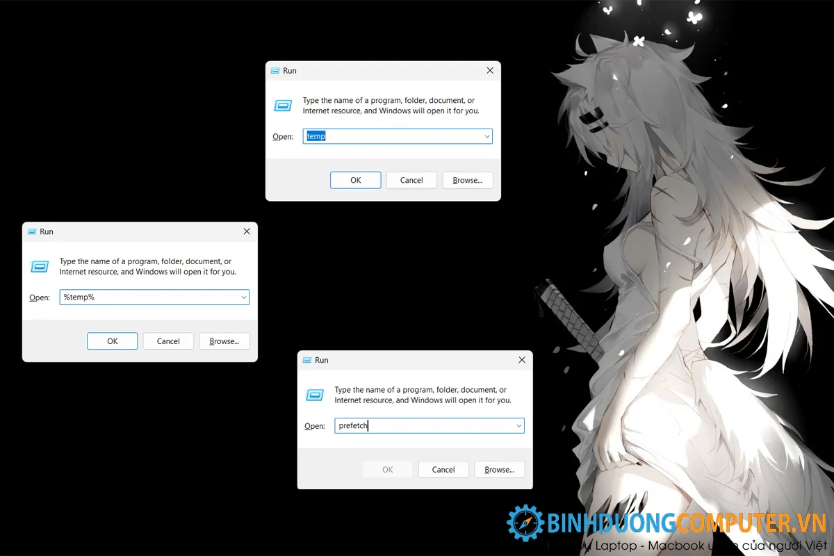 Tìm đến các thư mục rác để xóa