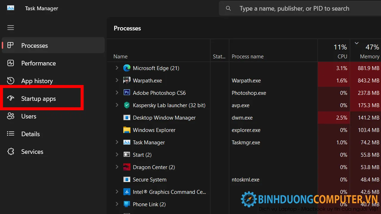 Cách tối ưu Windows 11 thông qua Task Manager