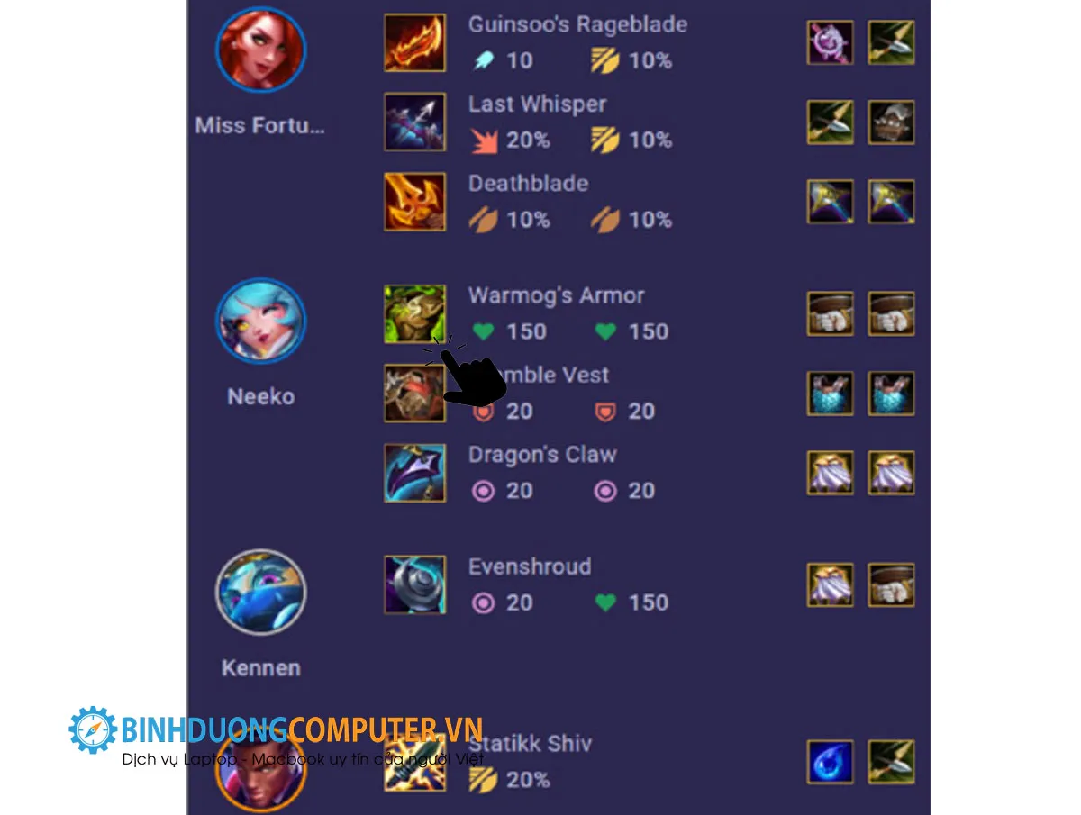 cách lên trang bị Đội hình Jazz Miss Fortune
