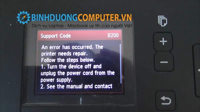 sửa lỗi Canon MG5150 – B200 Error