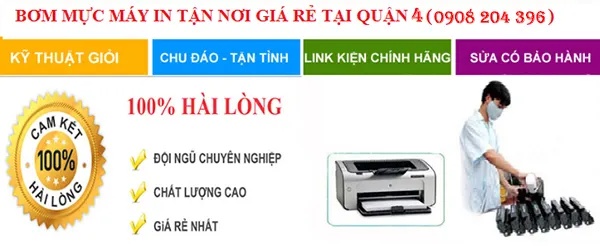 Nạp mực máy in tại nhà Quận 4