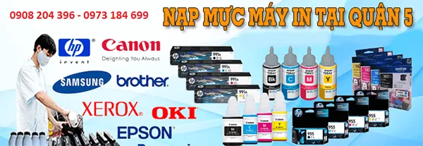 Nạp mực máy in tại nhà Quận 5