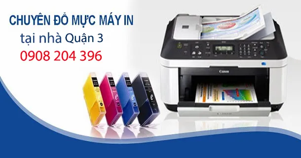 Nạp mực máy in tại nhà Quận 3