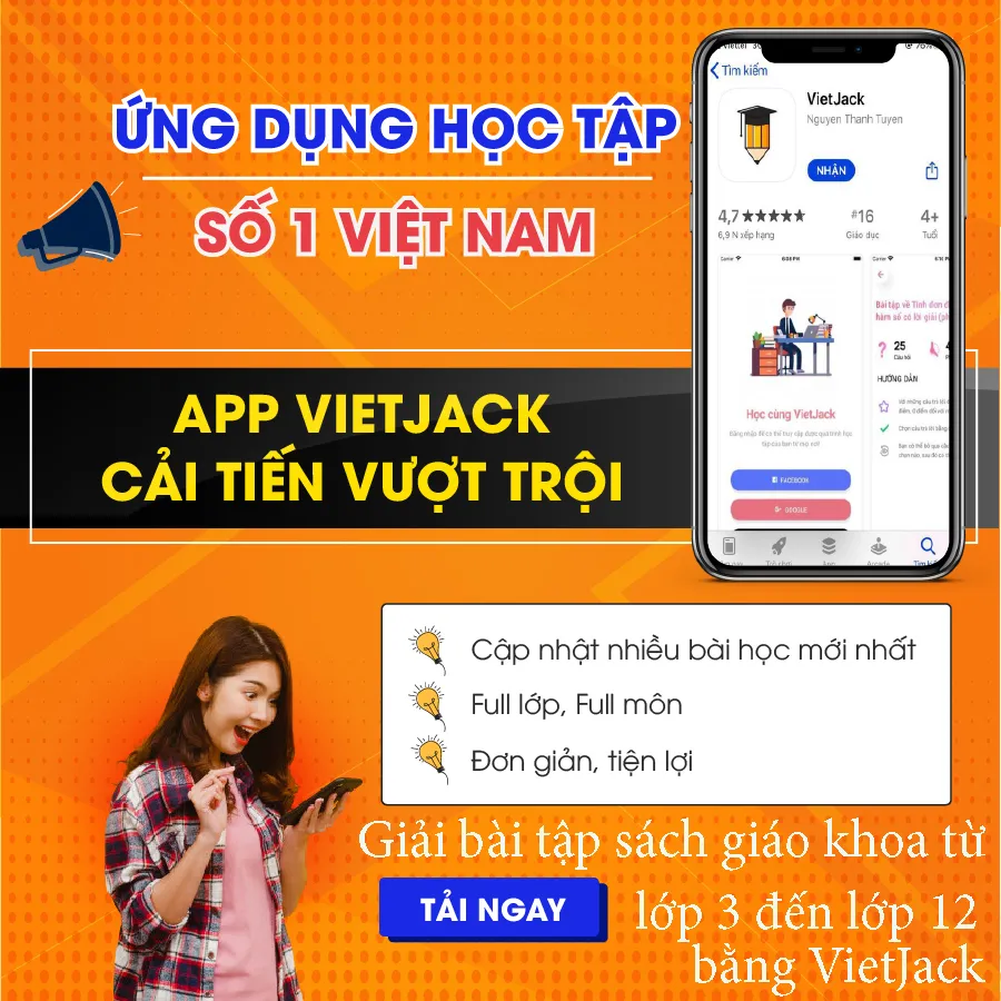 Giải bài tập sách giáo khoa từ lớp 3 đến lớp 12 bằng VietJack