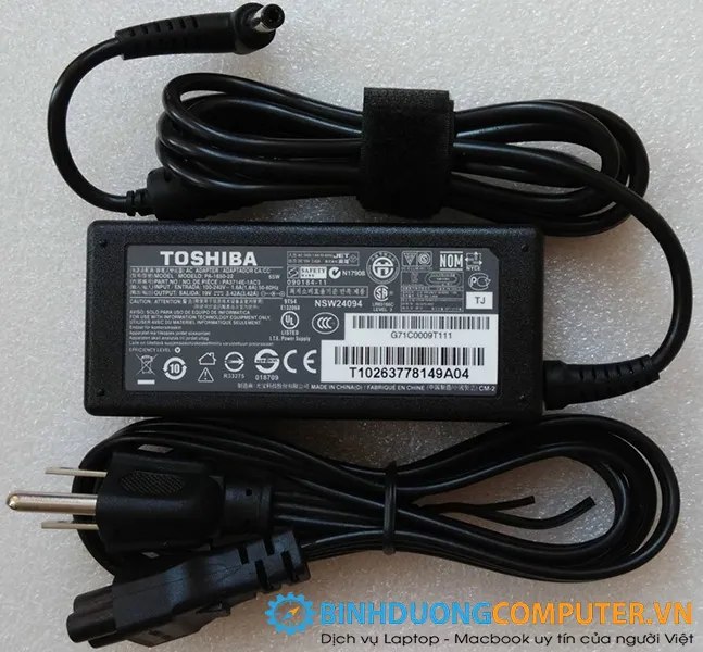 Adapter Laptop Toshiba 19V - 3.42A - 65W chính hãng