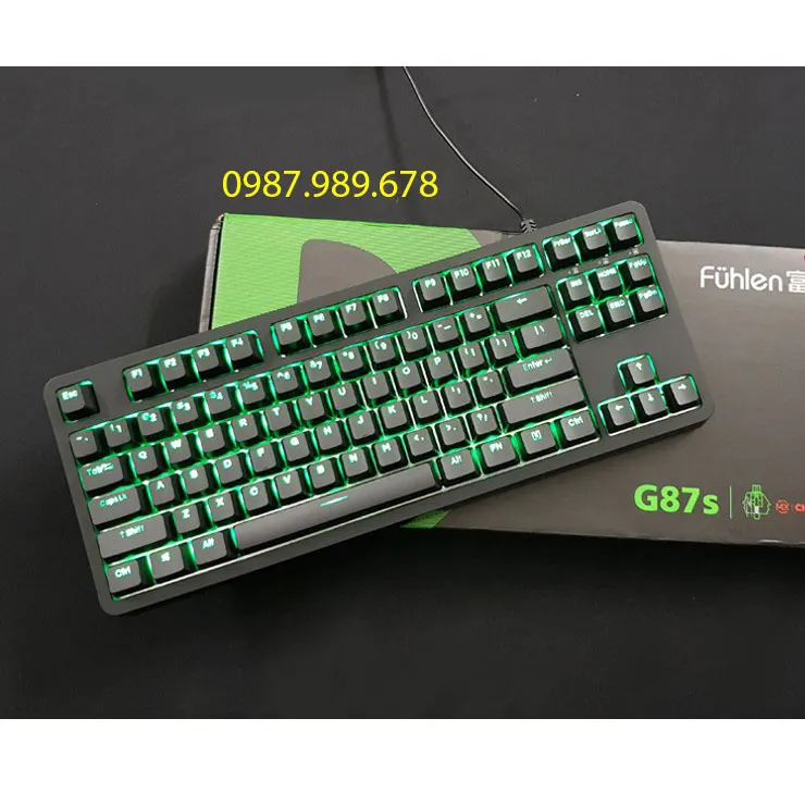 Bàn phím cơ Fuhlen G87S Gaming Blue Switch 87 Black 