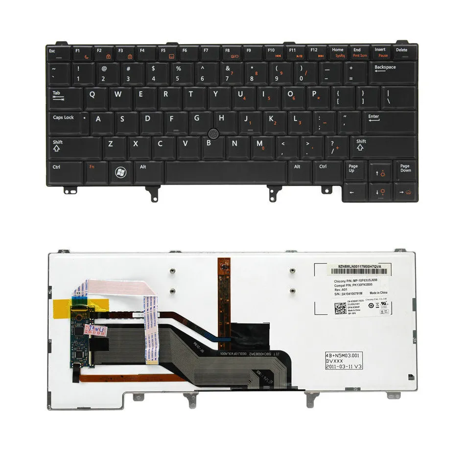 Bàn phím laptop Dell E6420 E6220 (có đèn)