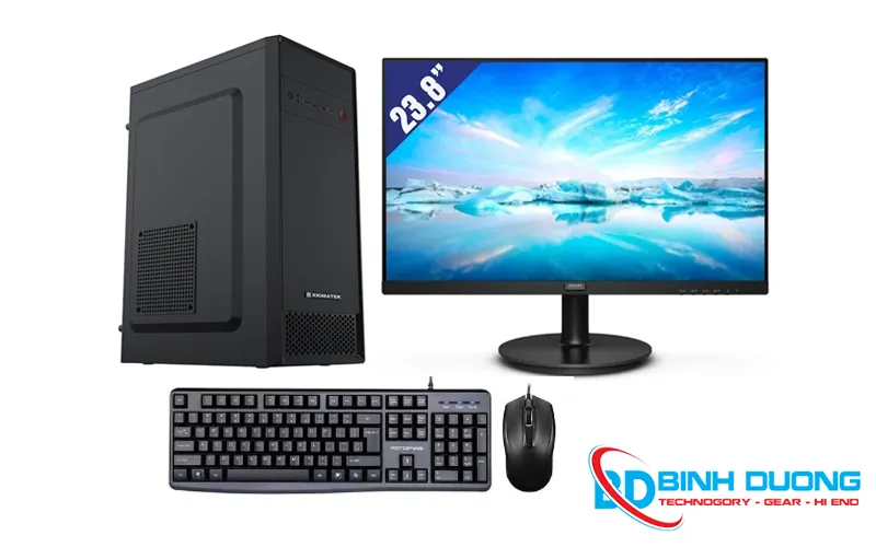 Bộ máy tính văn phòng i5 10400/8GB/1TB HDD/LCD24 PHILIPS