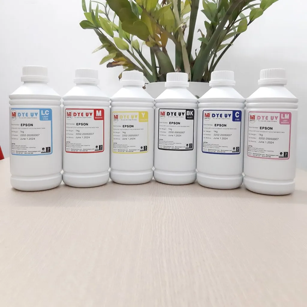 Bộ mực nước 6 màu loại 1 lít cho máy in epson