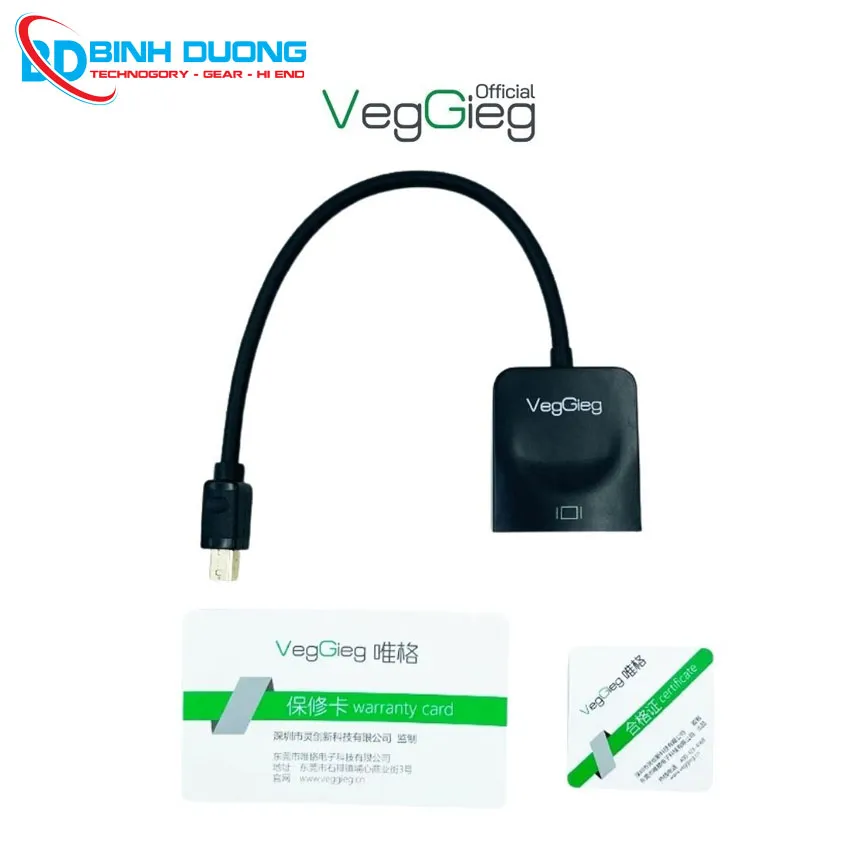 CÁP CHUYỂN MINI DISPLAYPORT SANG HDMI 4K MÀU ĐEN VEGGIEG V-Z616