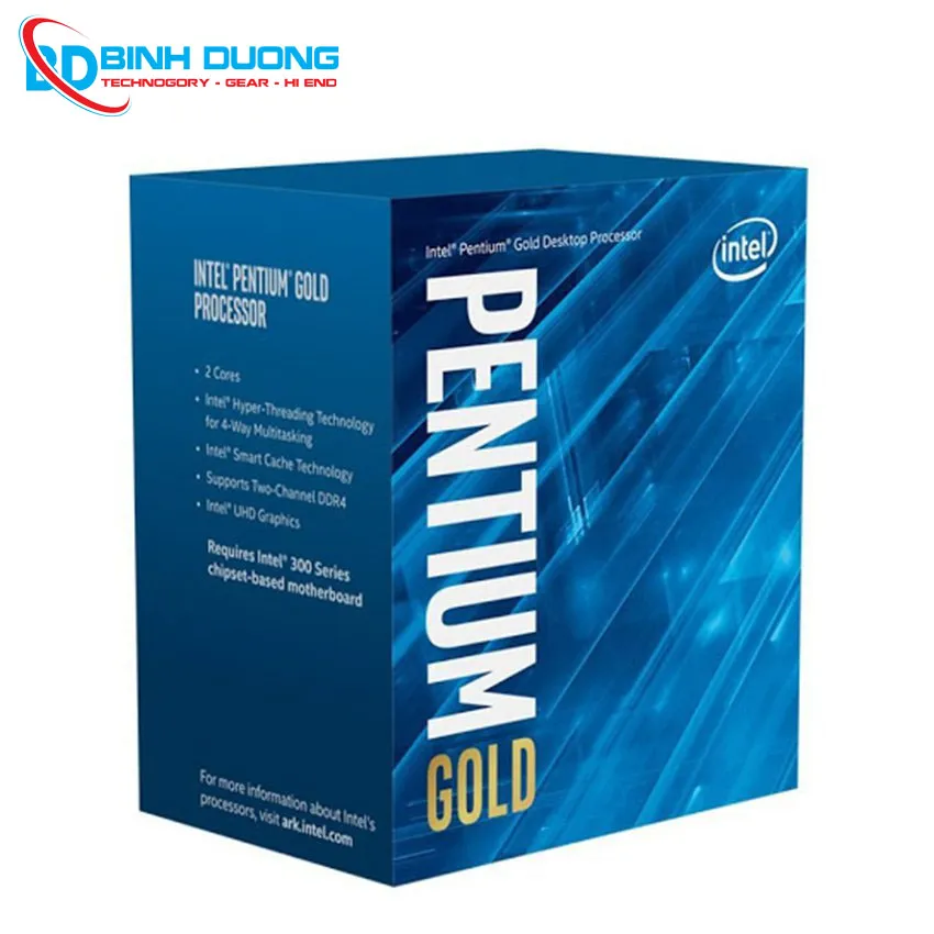 CPU Intel Pentium Gold G6400 (4.0GHz, 2 nhân 4 luồng, 4MB Cache, 58W) - Socket Intel LGA 1200)