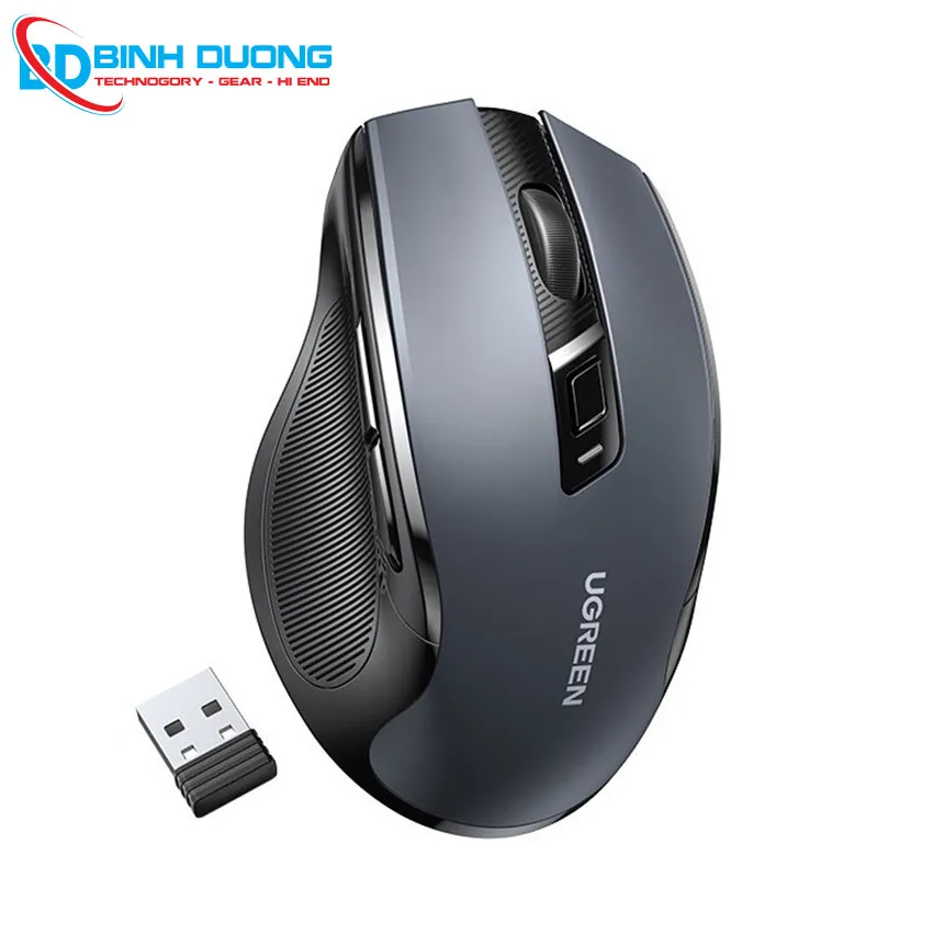 Chuột Ko Dây ugreen 15508 XÁM KẾT NỐI BLUETOOTH 5.0 & WIRELESS 2.4Ghz ( win+mac )