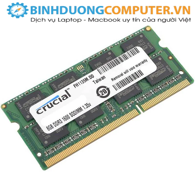 RAM Laptop DDR3L Crucial 8GB Bus 1600 SODIMM CT102464BF160B