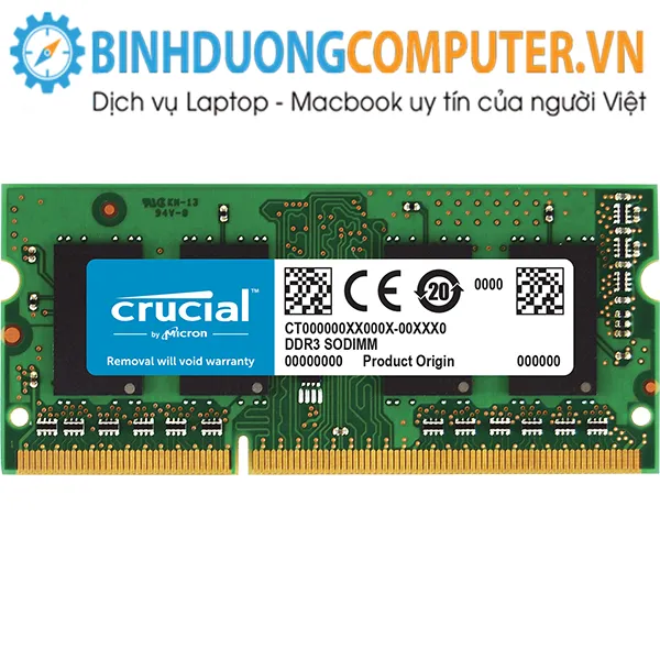 Ram Crucial 4GB DDR3L BUS 1600MHz SODIMM CT51264BF160B