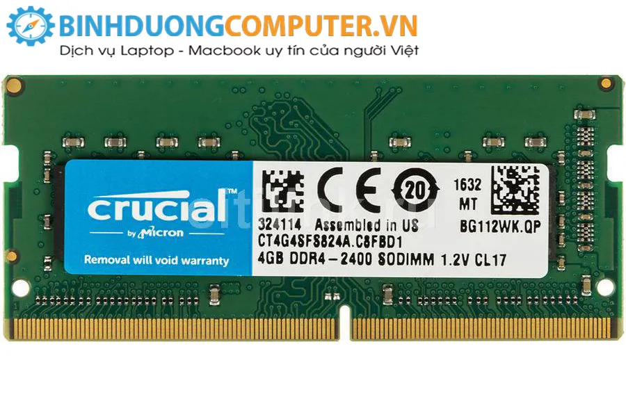 Ram Laptop CRUCIAL DDR4 NB 4G/2400 (CT4G4SFS824A)