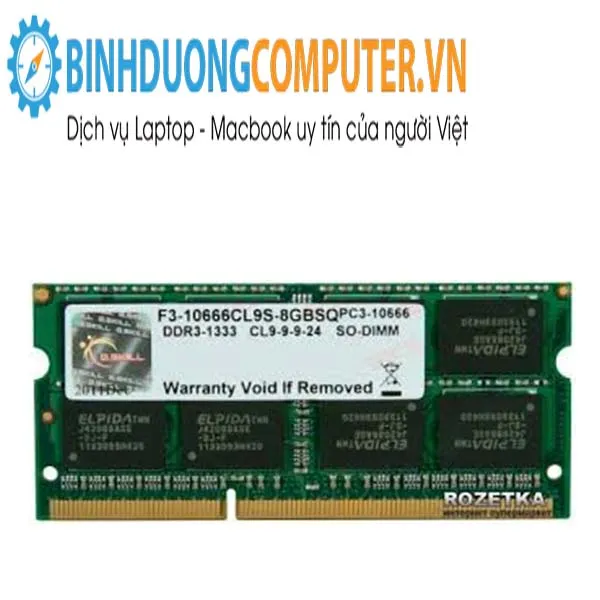 Ram ddr3 Laptop GSKILL 8GB bus 1333 VALUE