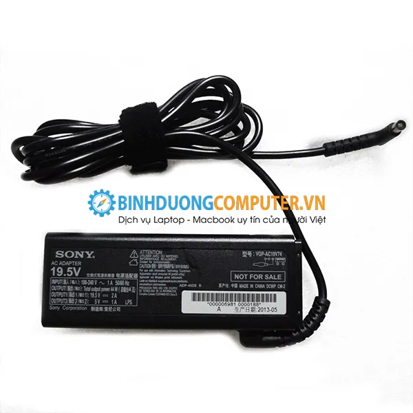 Sạc Laptop Sony 45W 19.5V – 2A Đầu Tròn Hít