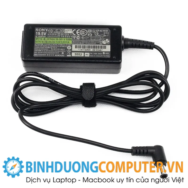 Sạc Laptop Sony 45W 19.5V – 2A Đầu Tròn Kim